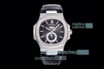 GR Factory Replica Patek Philippe Nautilus Annual Calendar Moon Phases Black Dial Watch